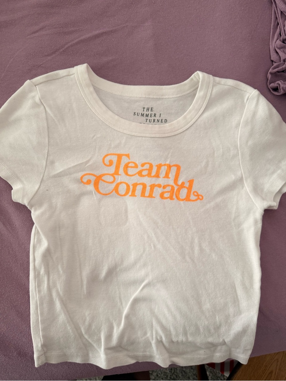 'Team Conrad' White Women’s Baby Tee